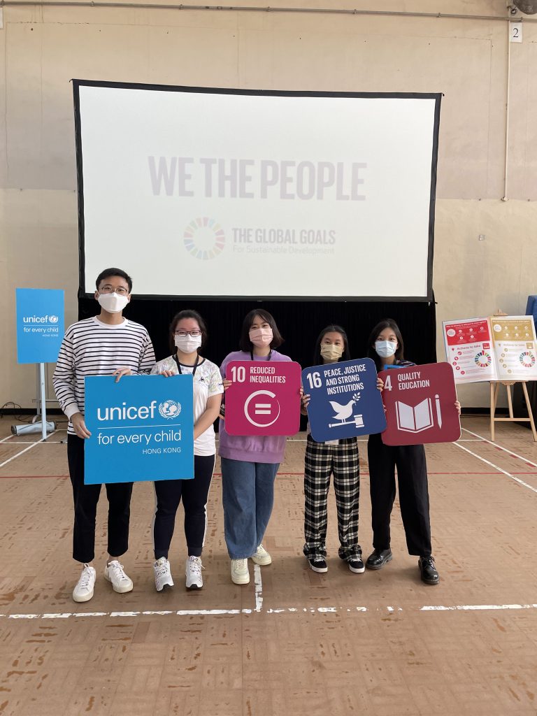 UNICEF Club committees with Mr. Samuel Poon