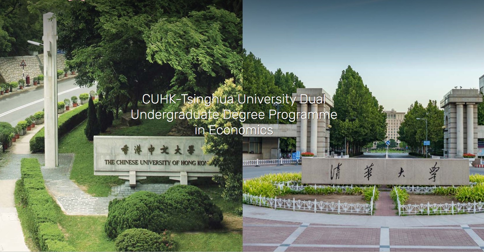 CUHK-Tsinghua University Dual Degree Programme in Economics Admissions Talk